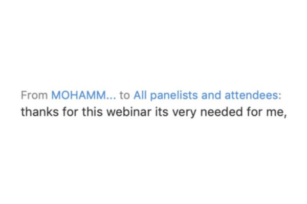 Mohamm - Workshop Testimonials