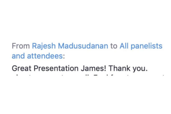 Rajesh Madusudanan - Workshop Testimonials